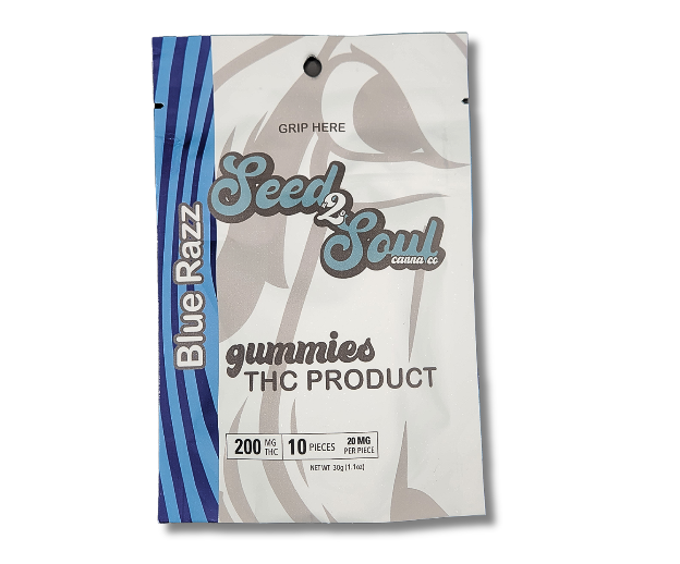 Photograph of product: BLUE RAZZ | VEGAN GUMMIES | 200MG