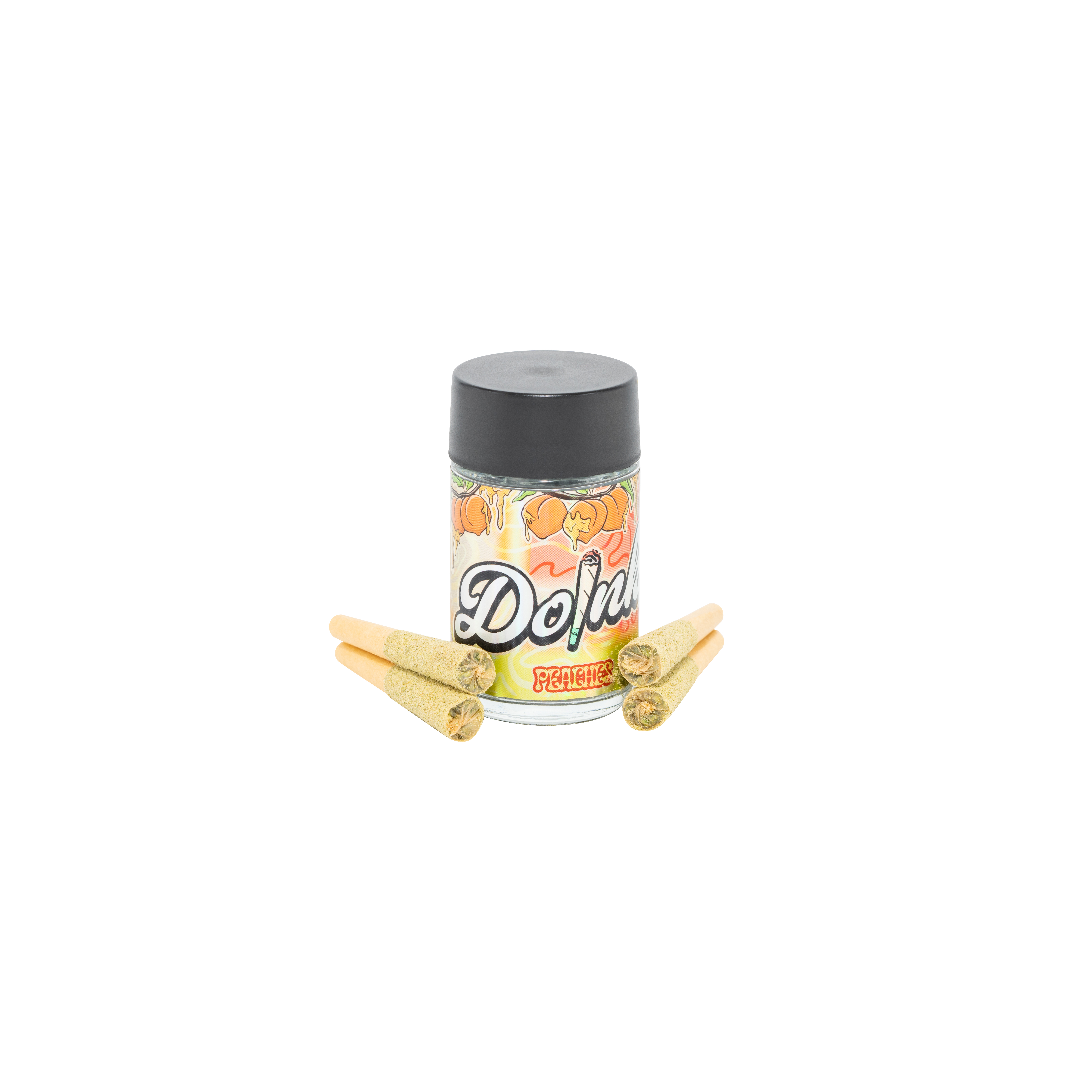 Photograph of Product: Doinks Peaches Live Resin Infused Pre-roll 4-pk 2g