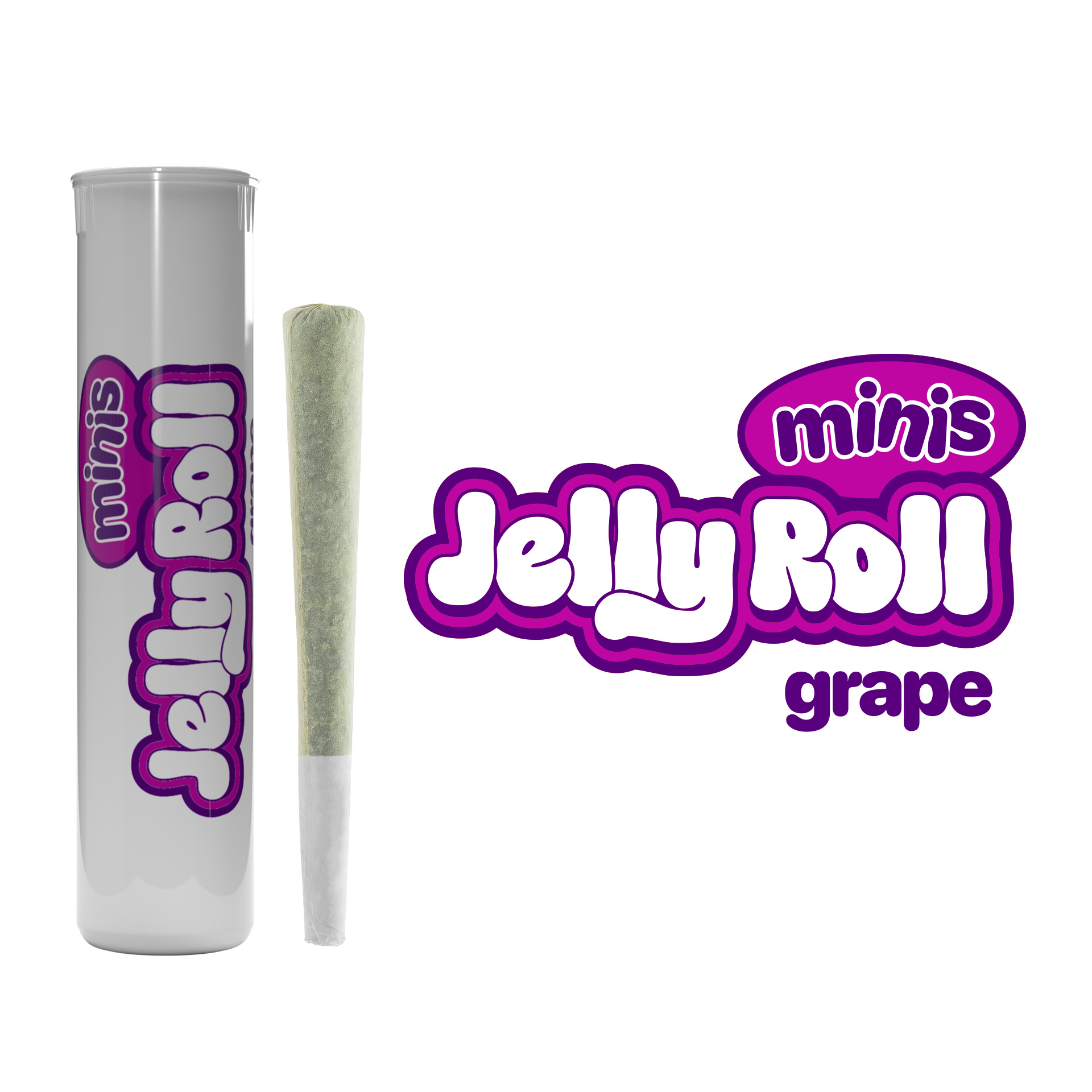 Photograph of product: Jelly Roll - Mini Infused Pre-Roll Grape - .7g