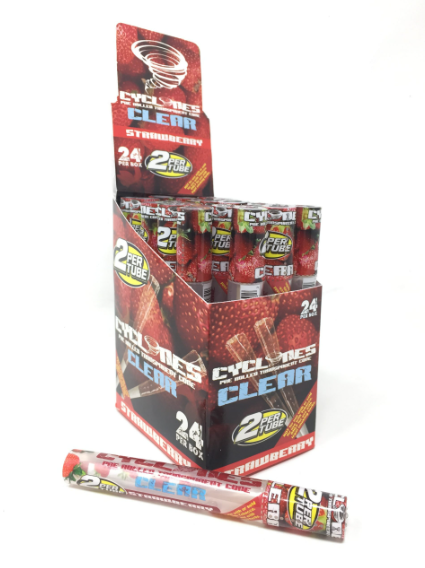 Photograph of product: Cyclones Clear Strawberry 2pk Cones