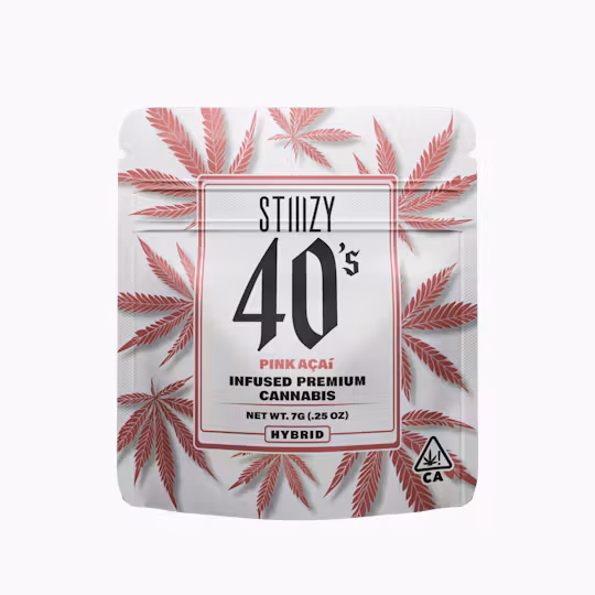Photograph of product: Stiiizy 40's Pink Acai 2g Infused Flower Prepack