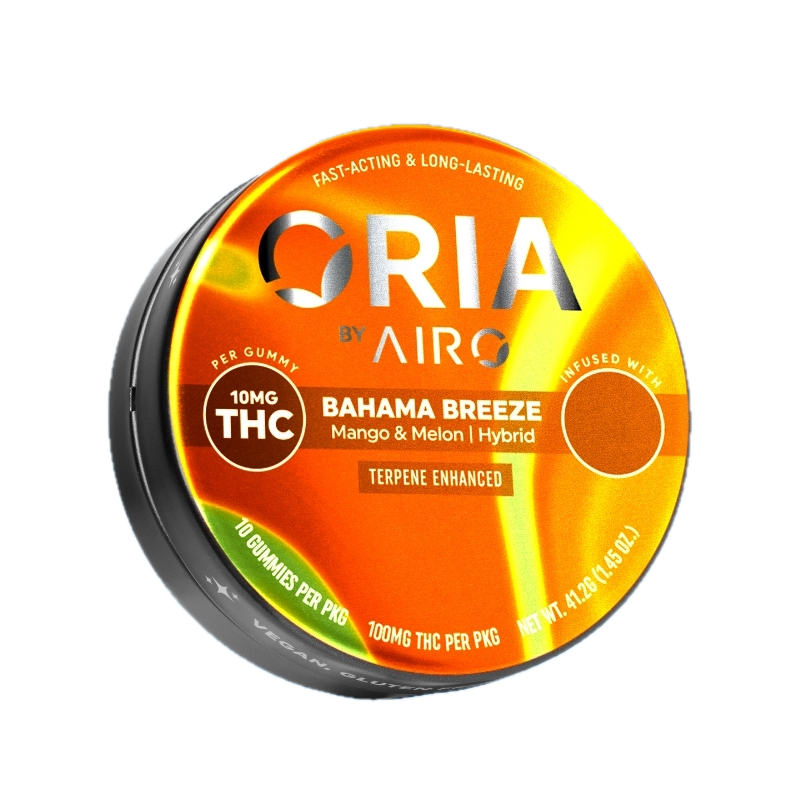 Photograph of product: Oria - Live Resin - Bahama Breeze Gummies (H) 10pk - 105mg