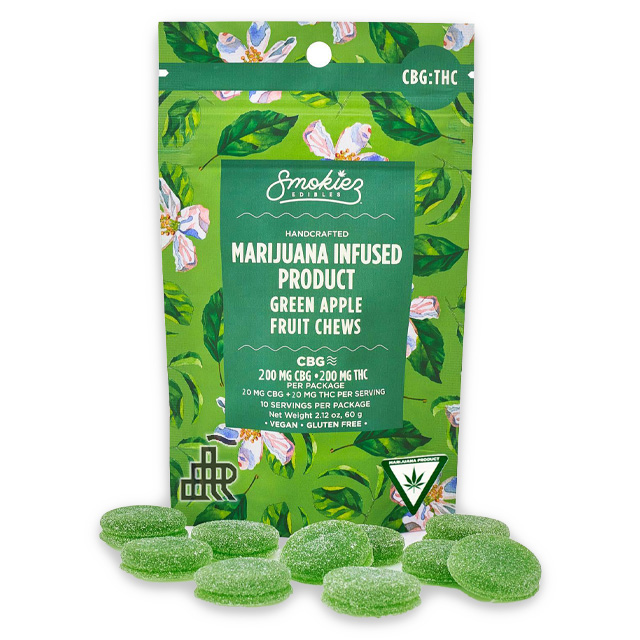 Photograph of product: Green Apple | Calm | 1:1 Cbg:Thc | 10pc