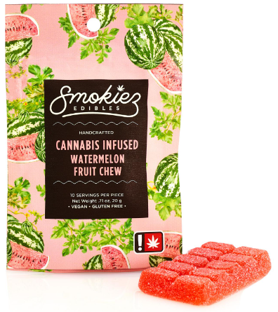 Photograph of product: Gummy - TF - Smokiez - 100mg 1pc - Sweet Watermelon
