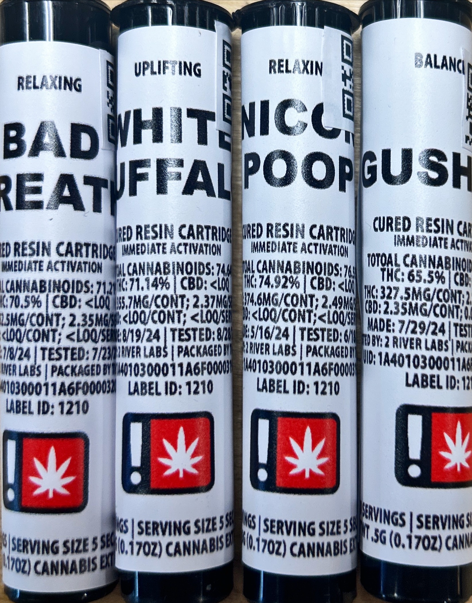 Photograph of product: *Cartridge - 0.5g Unicorn Poop - GREEN LEAF SPECIAL (B)