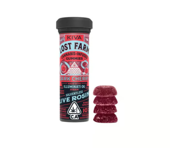 Photograph of product: Dark Cherry illuminati OG Rosin Chews | 100mg - 