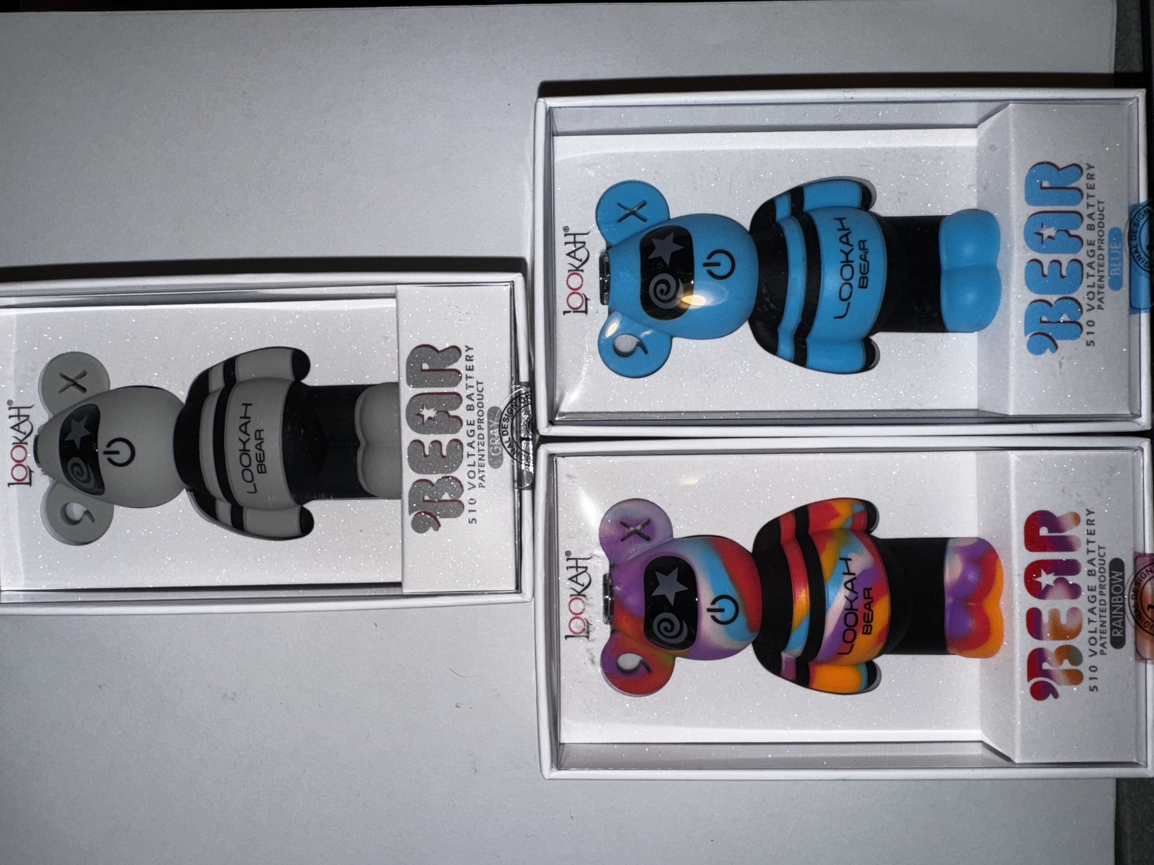 Photograph of product: Lookah Bear - VARIABLE 510 BATTERY - TieDye Blue - Paraphernalia