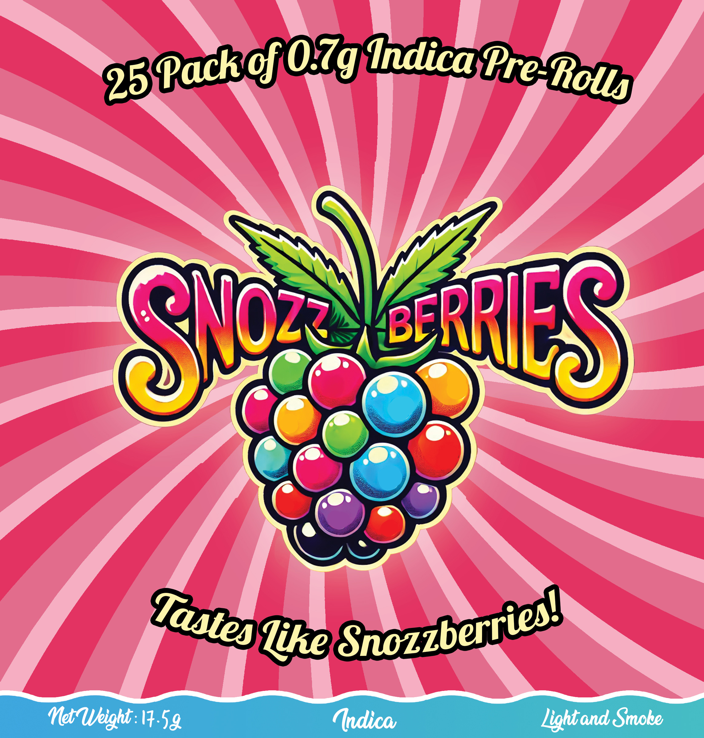 Photograph of product: True Roots - Snozzberries 25-Pack Prerolls - , 17.5g Total)