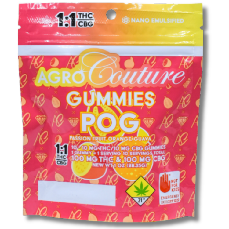 Photograph of product: CBG 1:1 POG Gummies 200mg 10pk (Agro Couture)