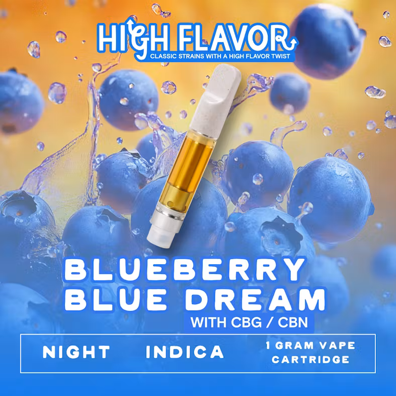 Photograph of product: Blueberry Blue Dream Night Disposable Vape | 1g