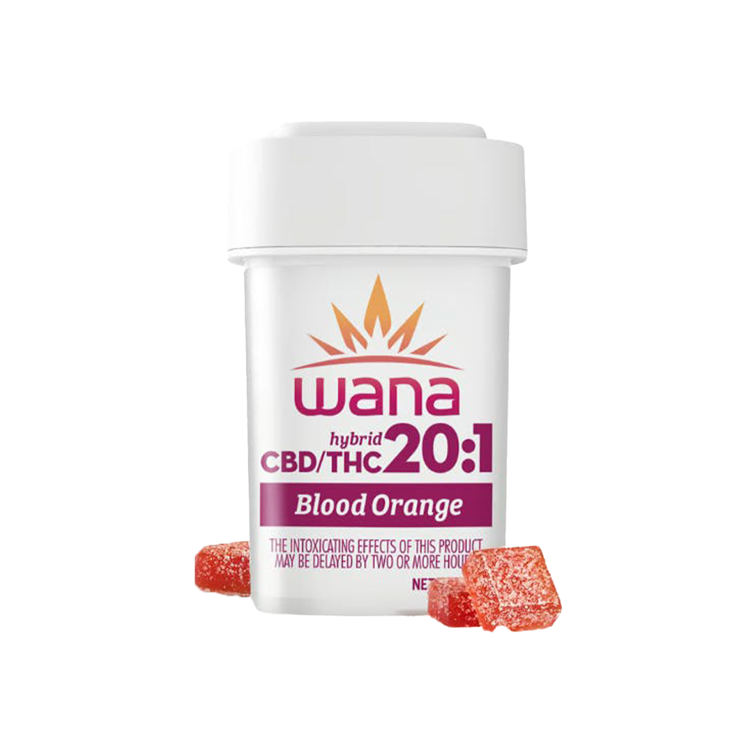Photograph of product: Wana | Classic Blood Orange 20:1 | Soft Lozenge | 10 pack 10mg
