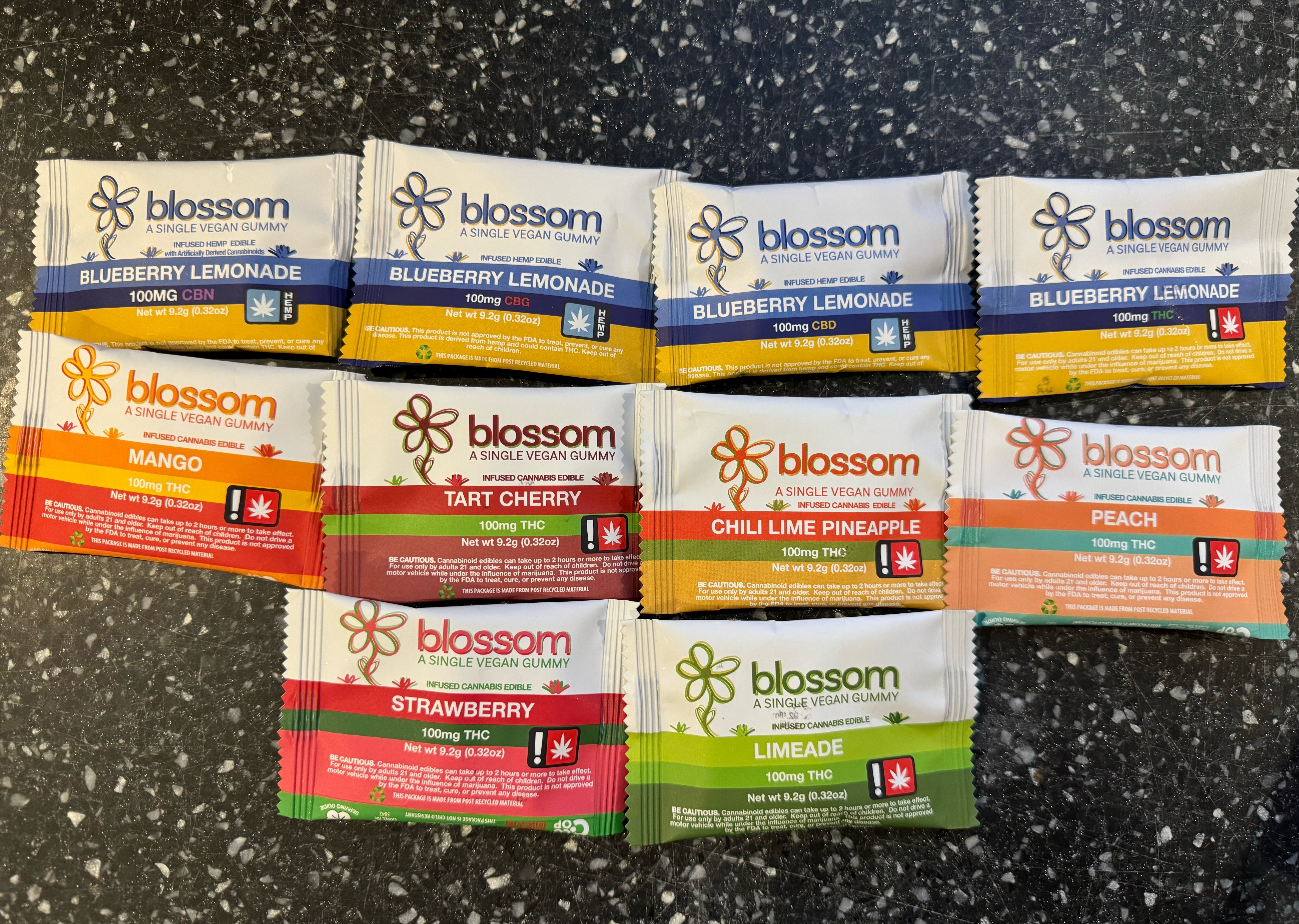 Photograph of product: Peach 100mg Gummy (Blossom)