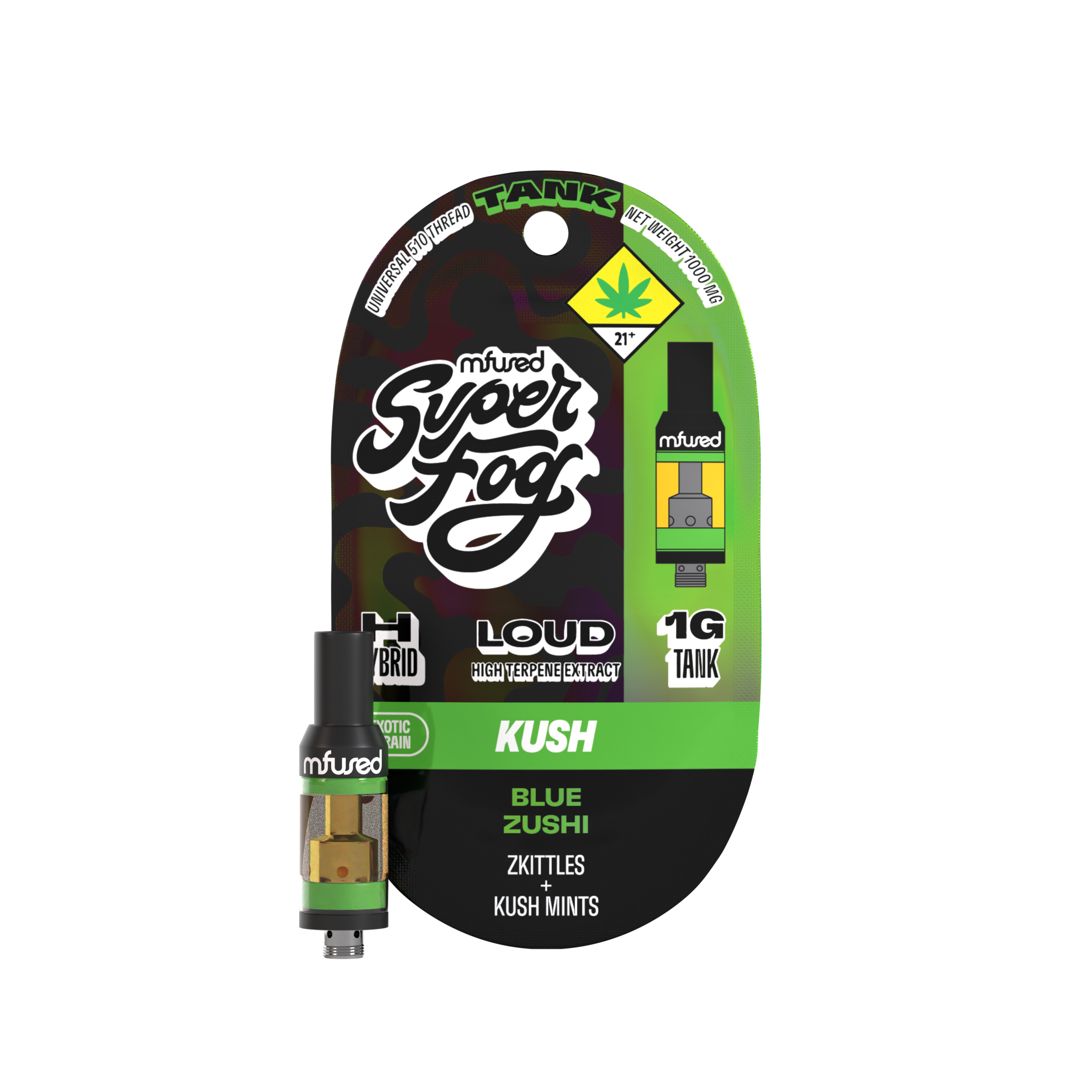 Photograph of product: Mfused Loud - Blue Zushi (H) - Vape - HTE 510 - 1g