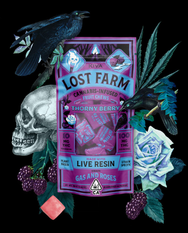 Photograph of product: Lost Farm Thorny Berry Live Resin Gummies 2:1 CBN (10 x 20mg) 200mg