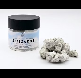 Photograph of product: BLIZZARDS | THE SOAP | DIAMOND INFUSED FLOWER | 3.5G