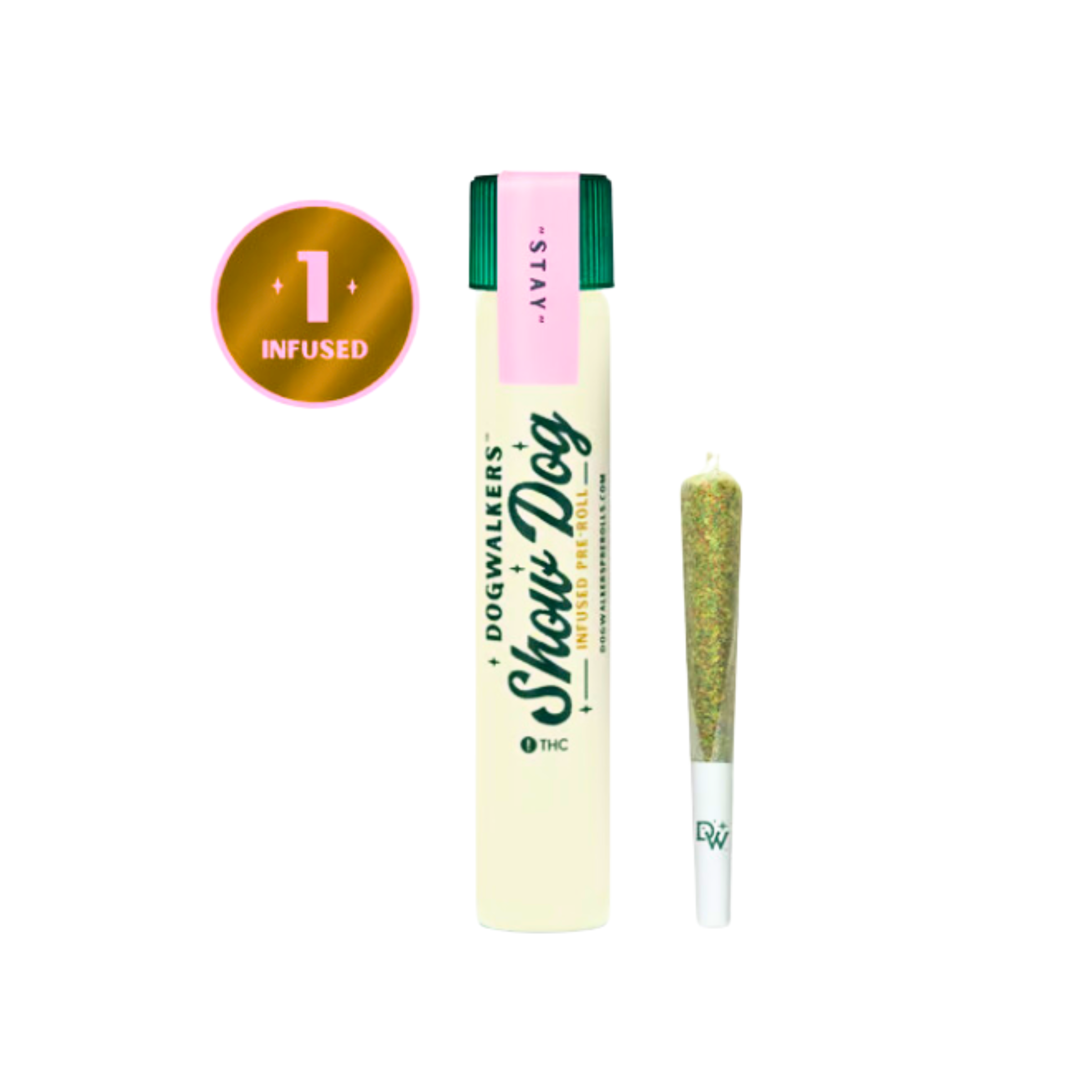 Photograph of product: Dogwalkers | Pre-Roll | Infused White Fire OG | 1.0g