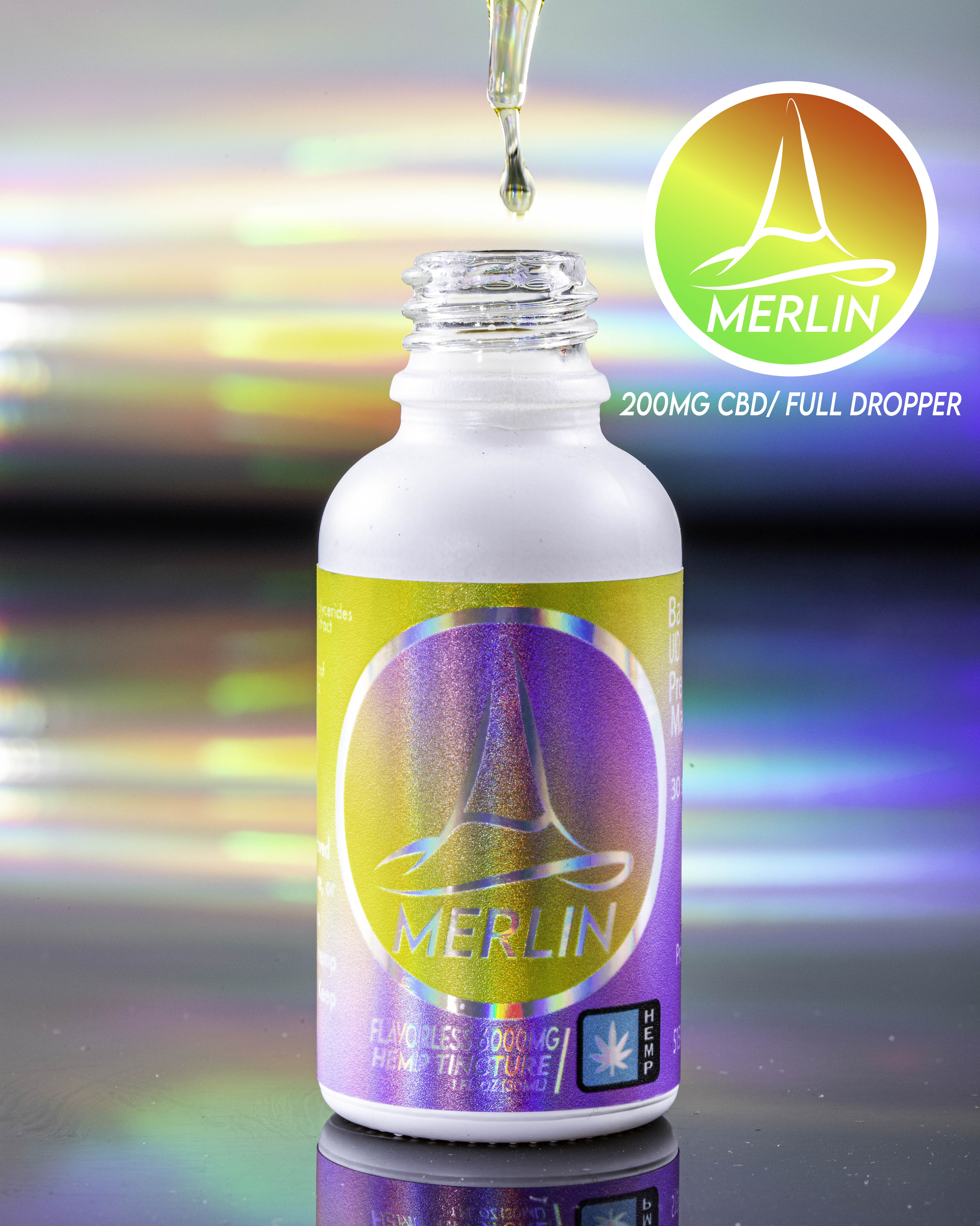 Photograph of product: Merlin 6000mg CBD Flavorless | Hemp Tincture