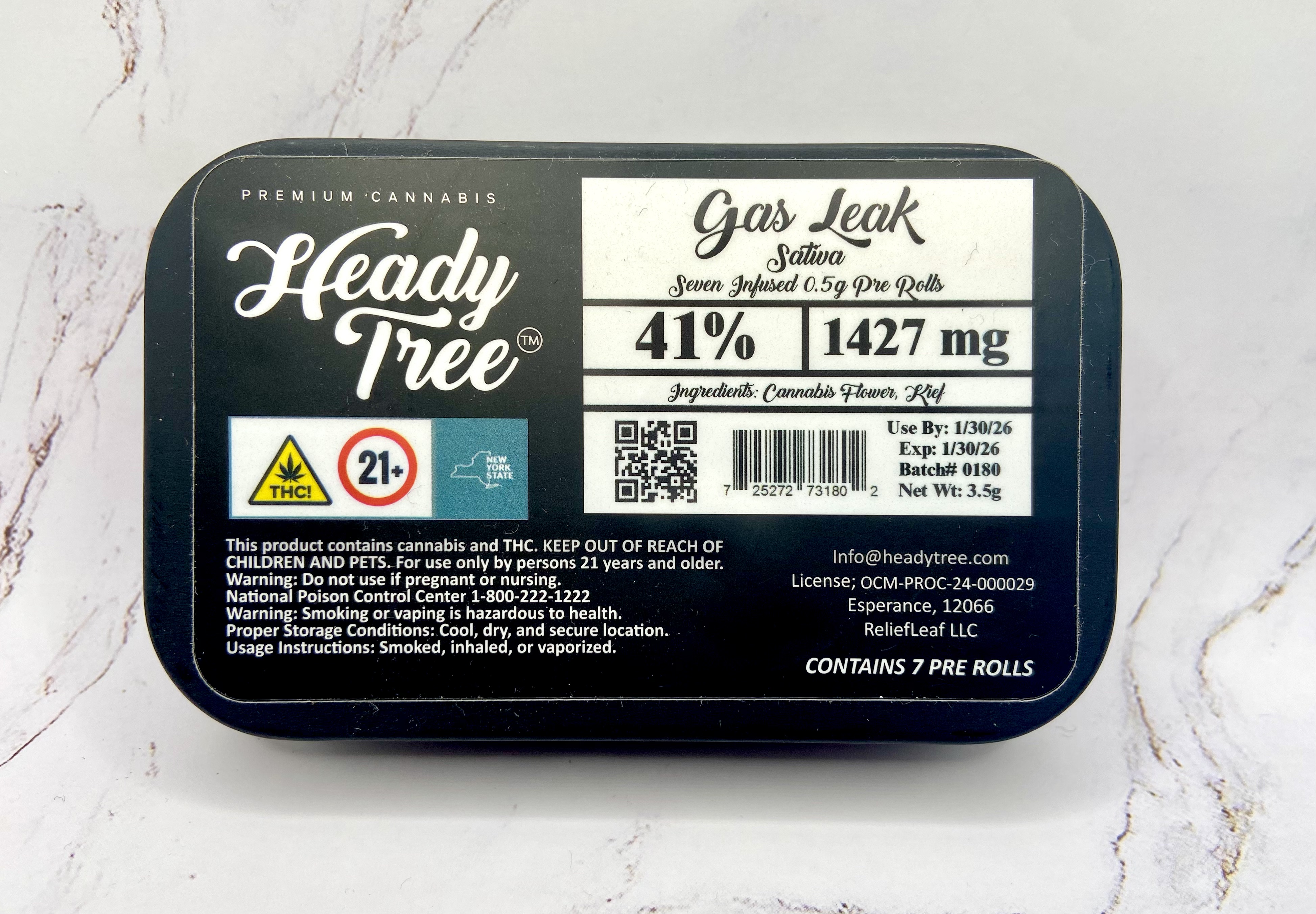 Photograph of product: Heady Tree - Gas Leak Infused Shorties - 7pk