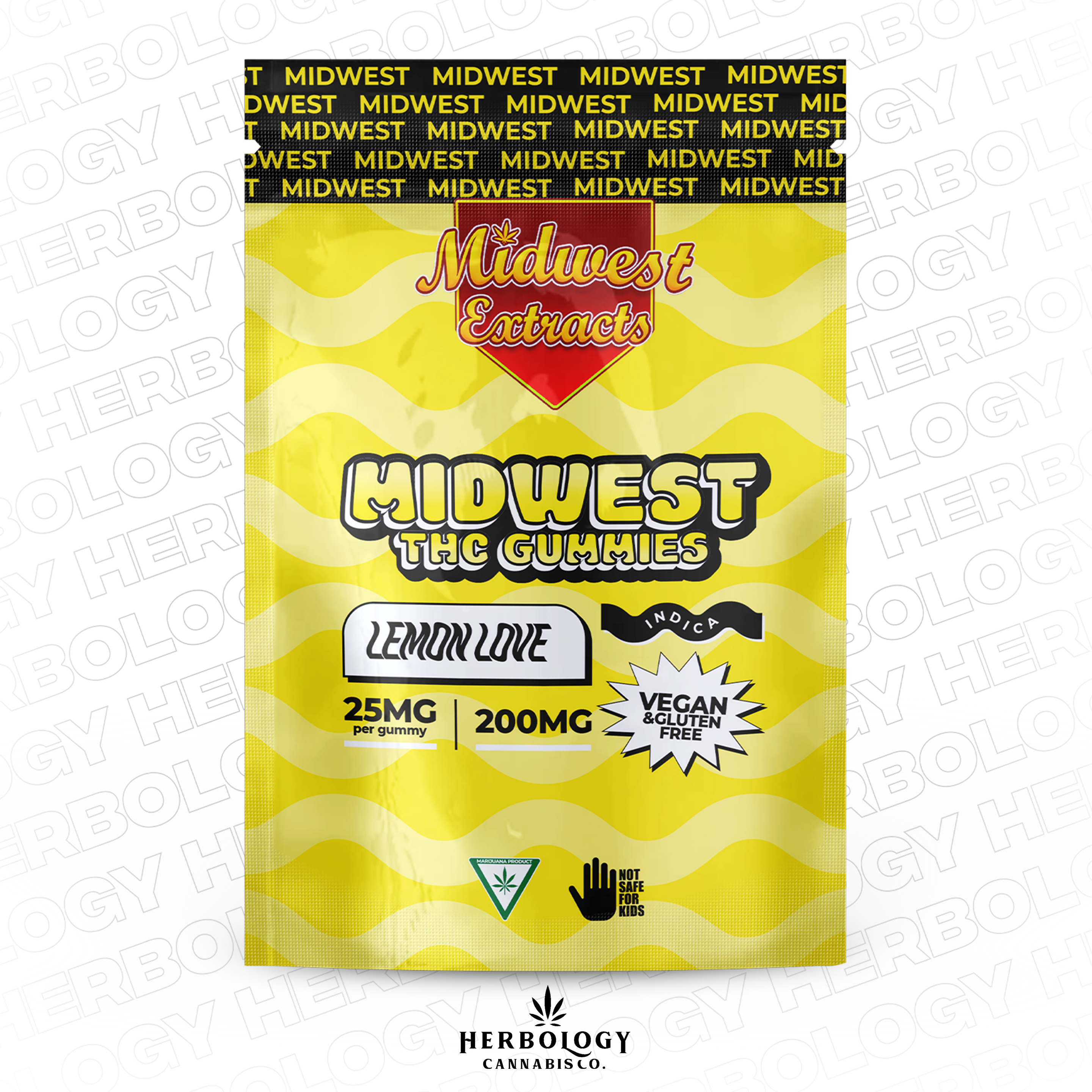 Photograph of product: Midwest Extracts | Gummy | Lemon Love | 200mg