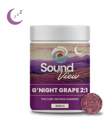 Photograph of product: G'Night Grape 2:1 CBN 20ct Gummies (I) 00088