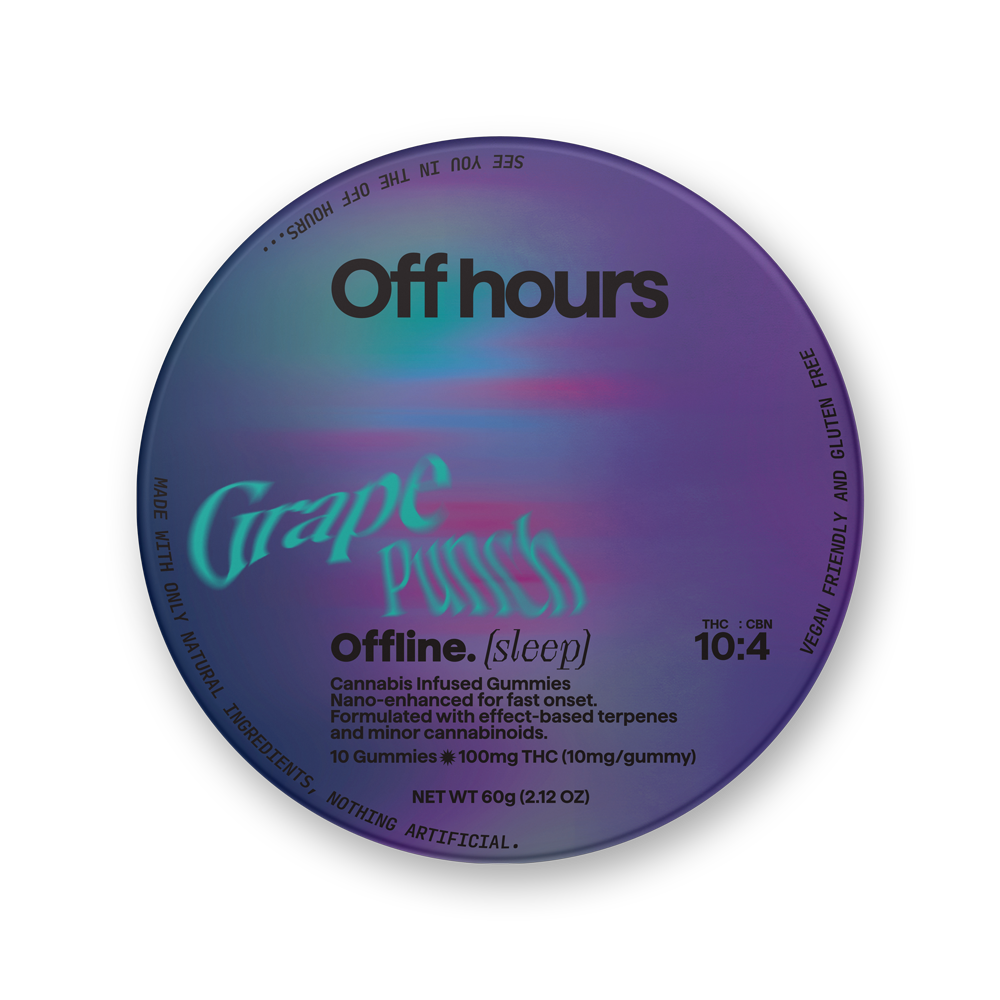Photograph of product: Off Hours: Offline Grape Punch Gummies