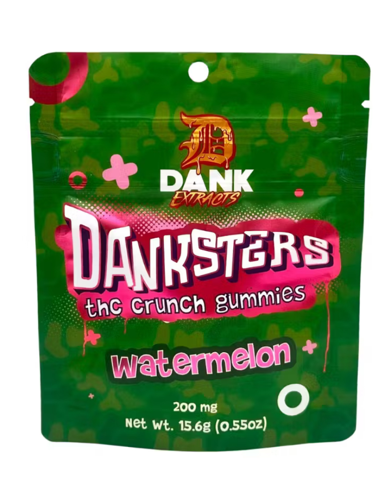 Photograph of product: Watermelon Danksters Crunch Gummies | 200mg