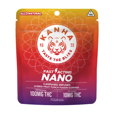 Photograph of product: Fruit Punch Fusion (H) - 100mg Nano Gummies