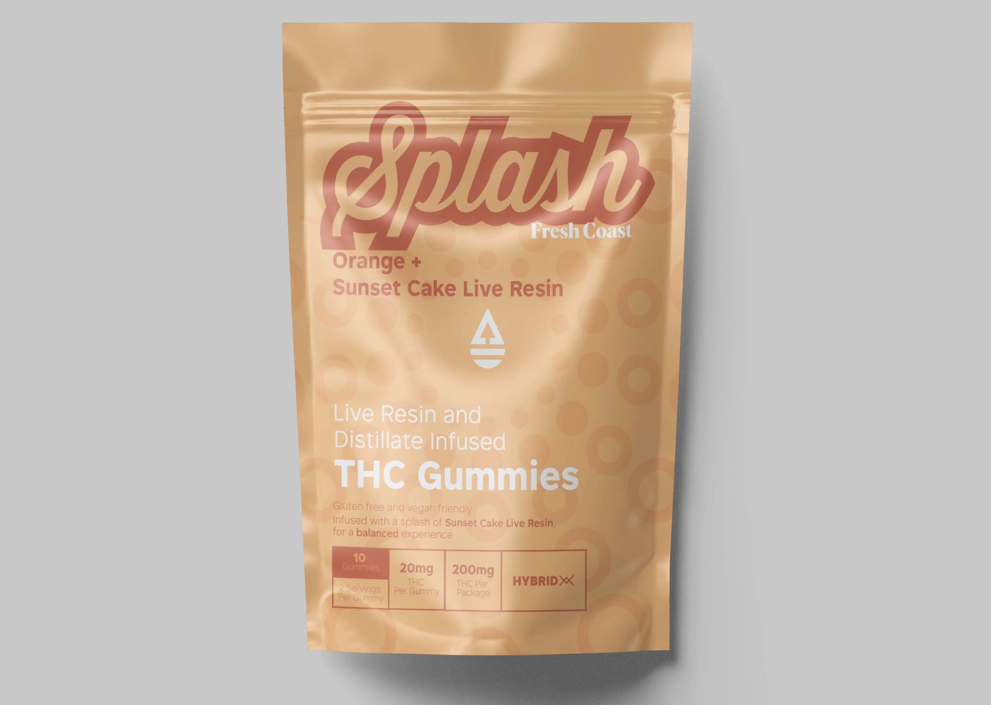 Photograph of product: 200MG SPLASH ORANGE + SUNSET CAKE