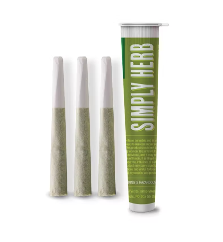 Photograph of product: Simply Herb PK Crasher (H) Pre-Rolls .5g 3pk