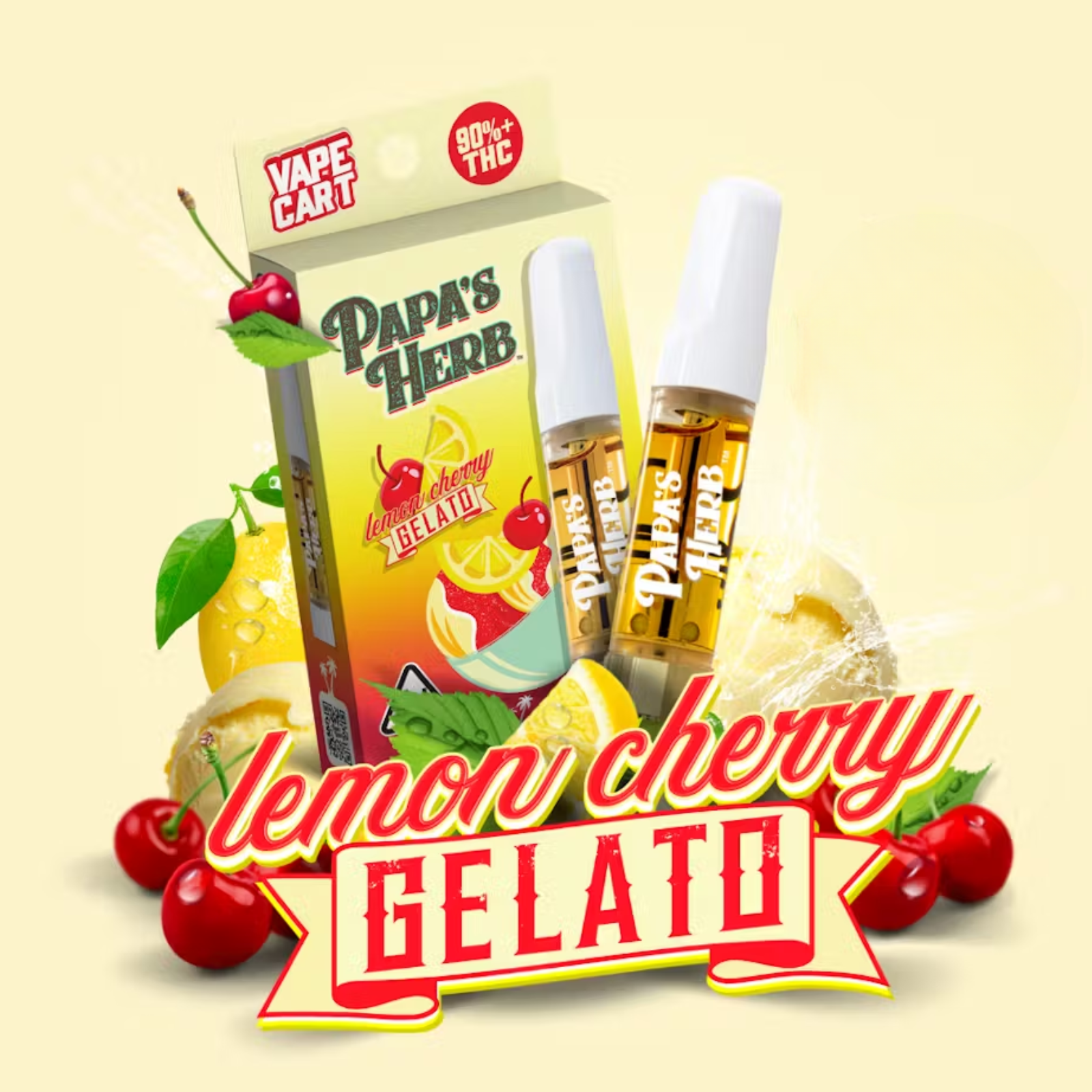 Photograph of product: 1000mg Vape | Lemon Cherry Gelato | Papa's Herb