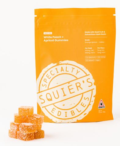 Photograph of product: Squiers  GO - Time Gummies White Peach Apricot 100mg