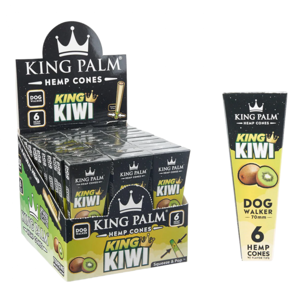 Photograph of product: King Palm l King Kiwi Dogwalker Hemp Cones l 6pk