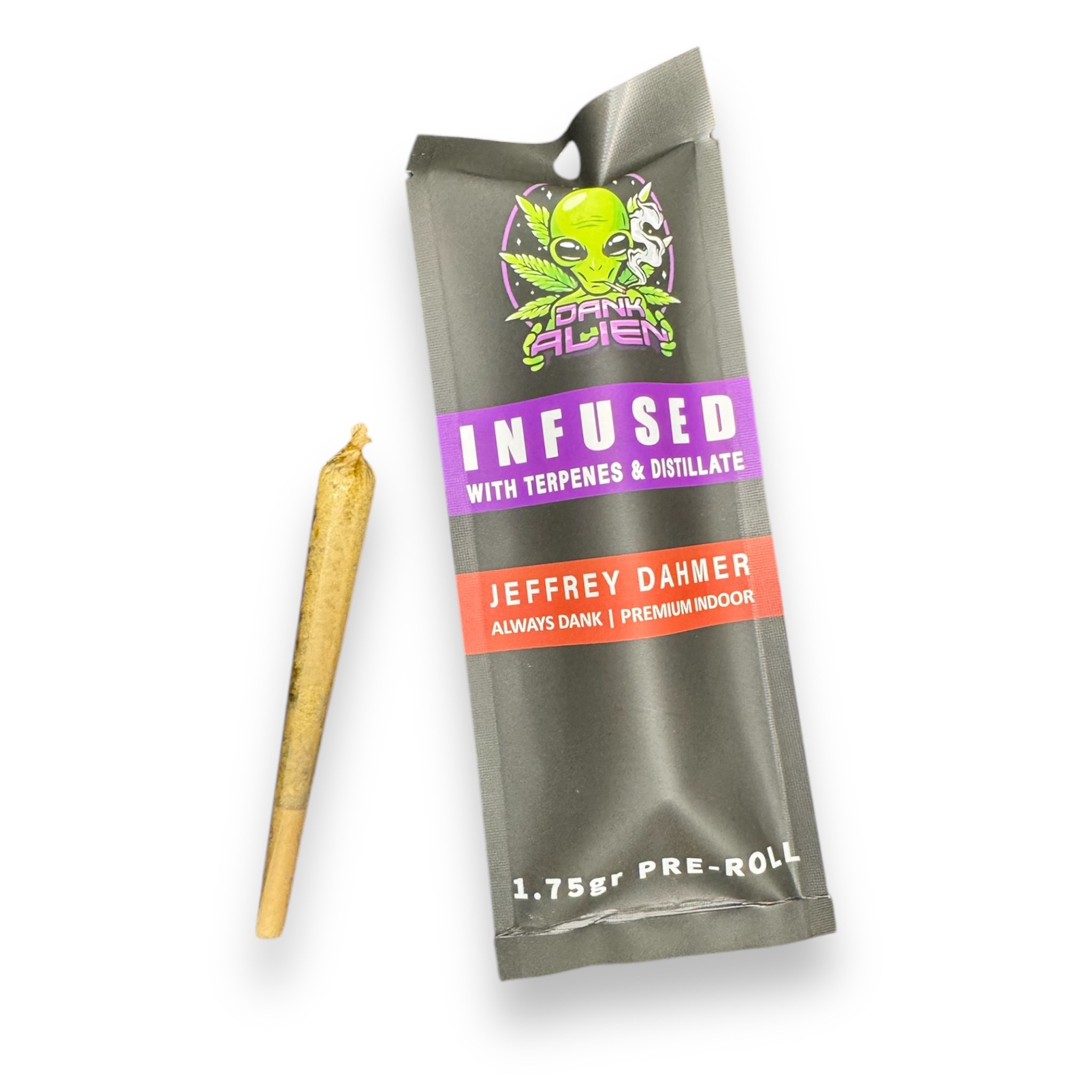 Photograph of product: Jeffrey Dahmer #4 x Zkittlez Pre-Roll