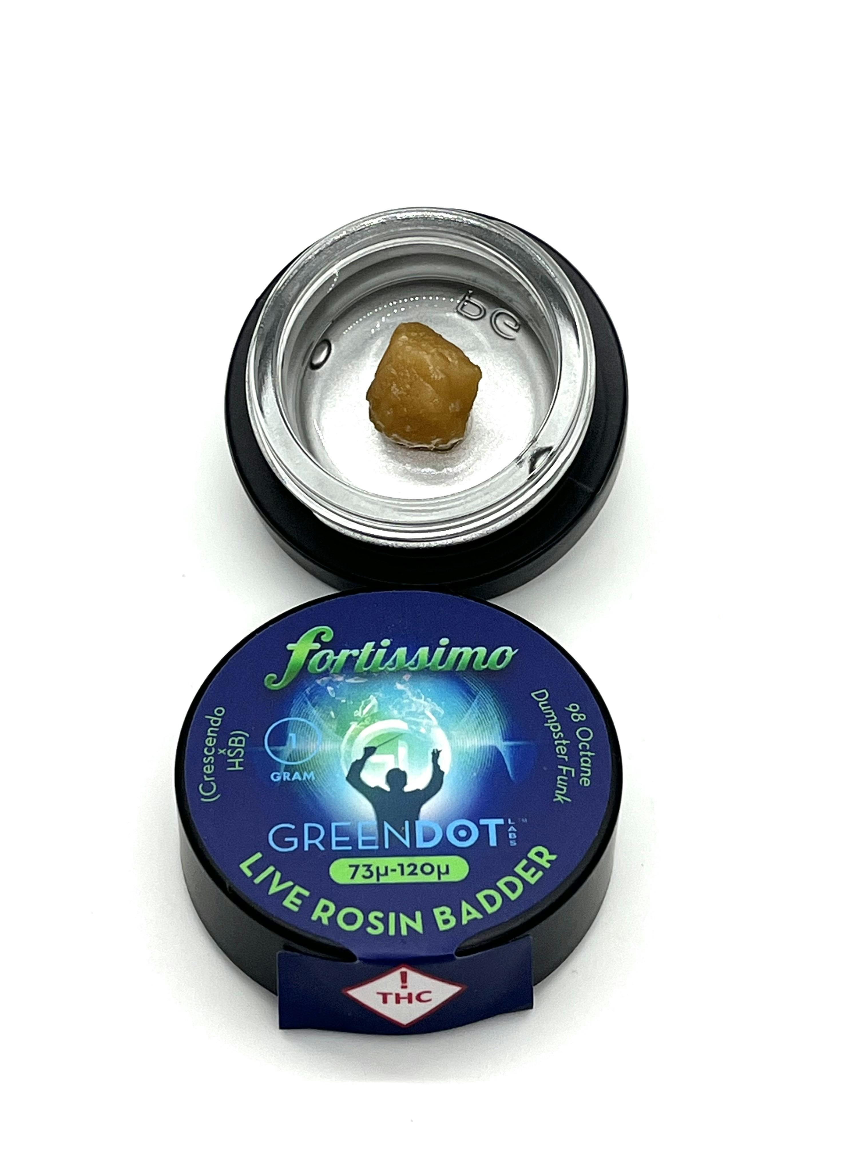Photograph of product: Green Dot Labs I Live Rosin Badder I Fortissimo