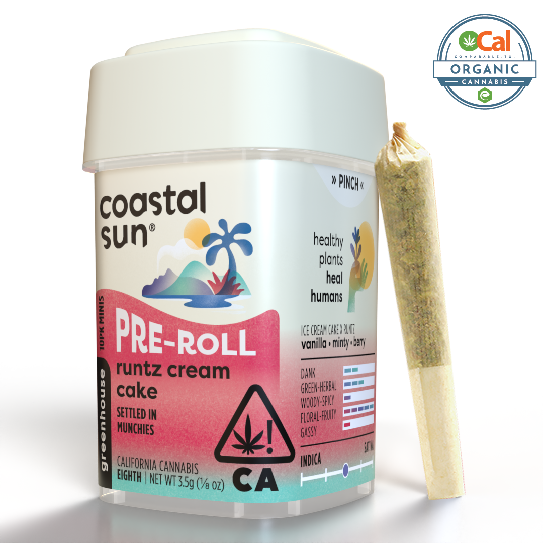 Photograph of product: Runtz Cream Cake Greenhouse Pre-Roll 10pk 3.5g
