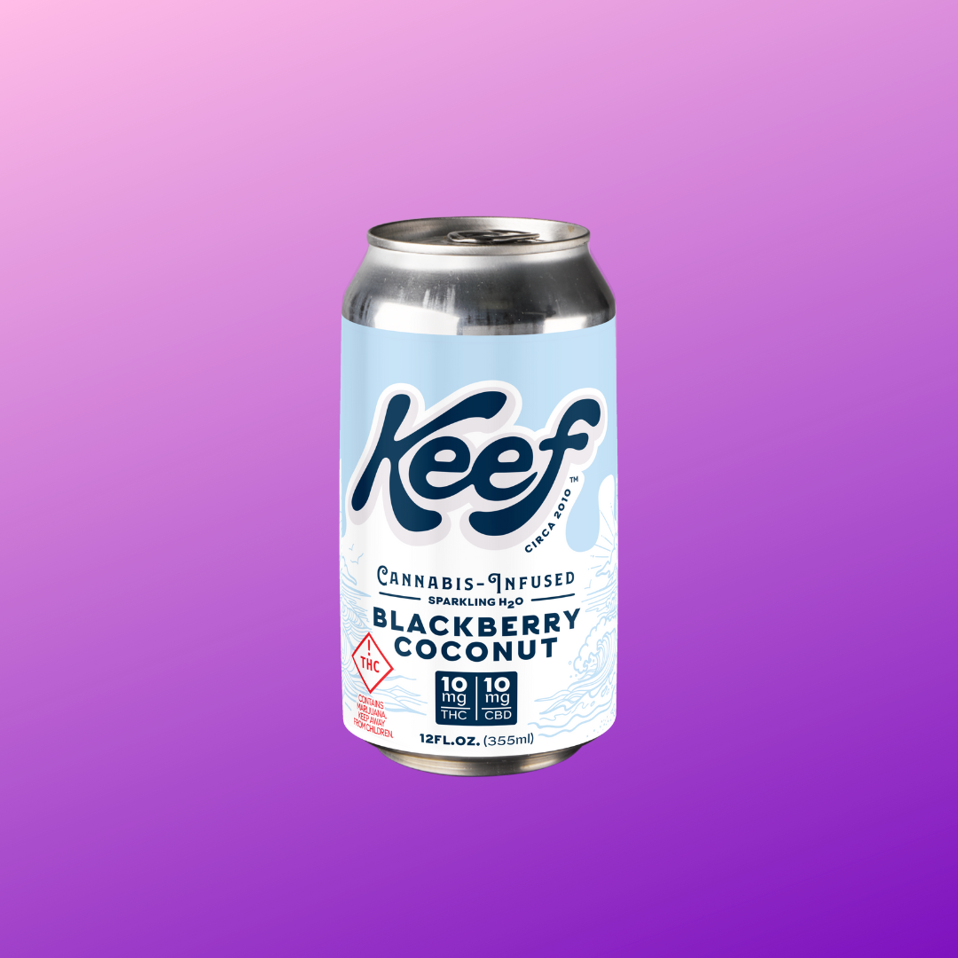 Photograph of product: Keef Cola - Sparkling Water - - Blackberry Coconut - 10mg