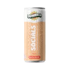 Photograph of product: Socials | Peach Sparkling Water | 10mg