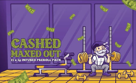 Photograph of product: Cashed | Laughing Buddha Live Resin Maxed Out Infused Preroll Pack (AU)