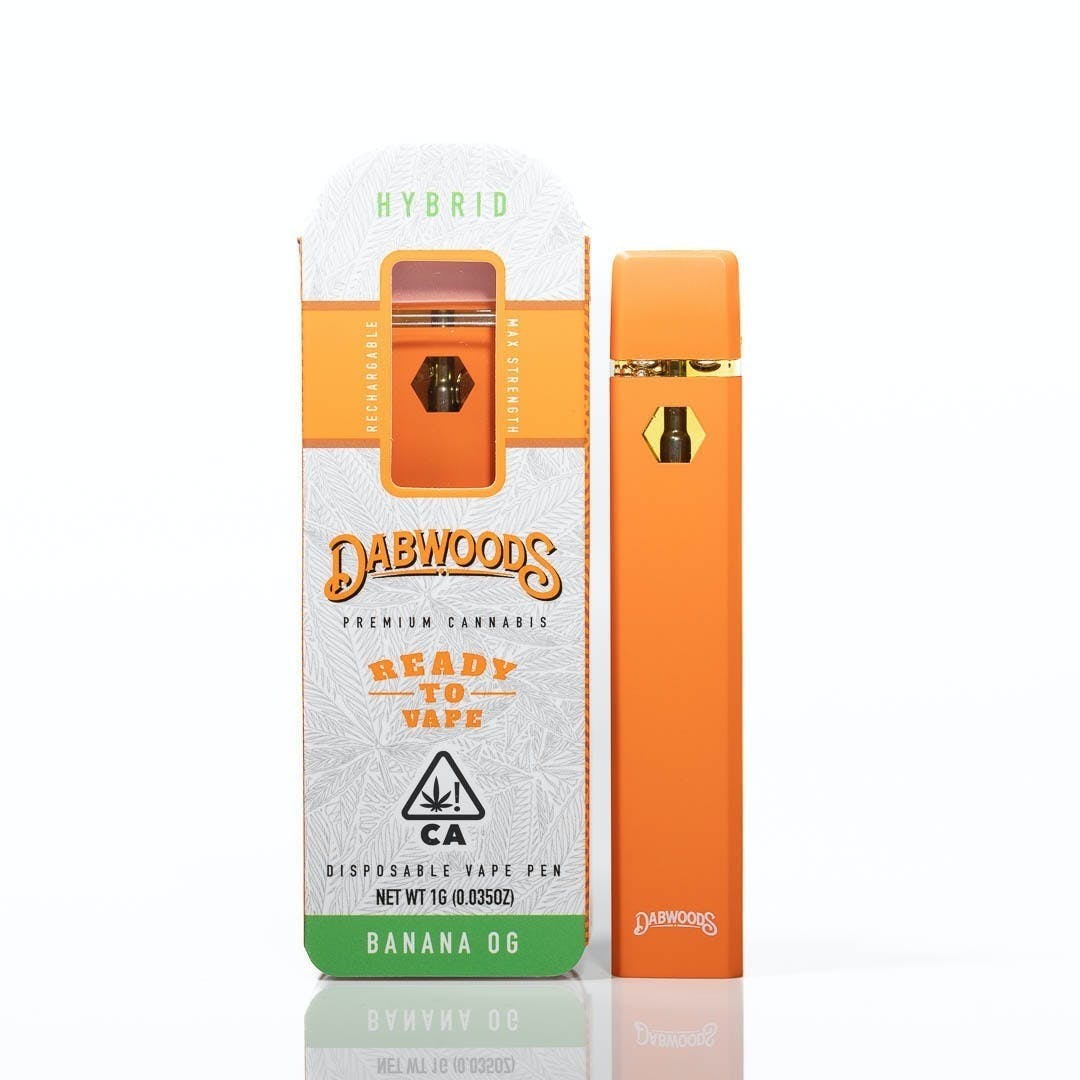 Photograph of product: DABWOODS-AIO-DISPOSABLE-1G-BANANA OG