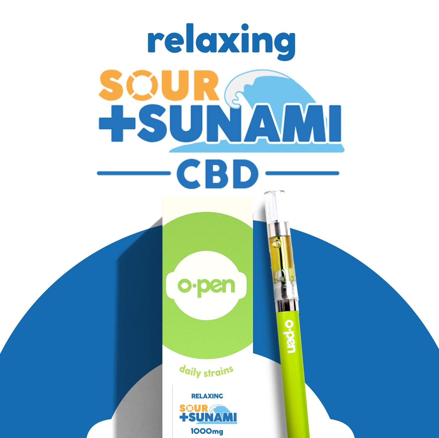 Photograph of product: O.pen Daily Strains 1000mg Sour Tsunami