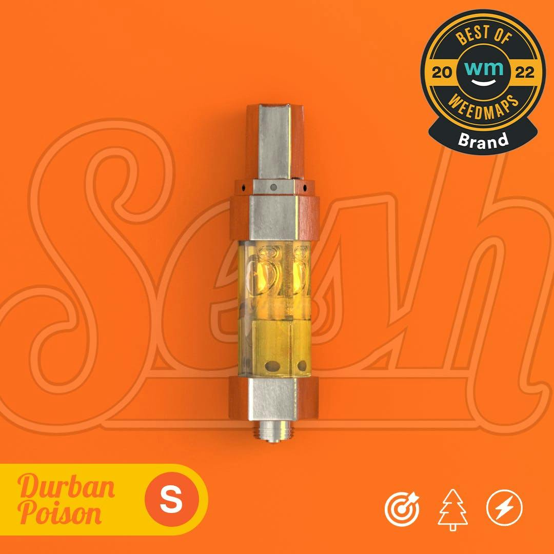 Photograph of product: Sesh Cartridge (500mg) - Durban Poison