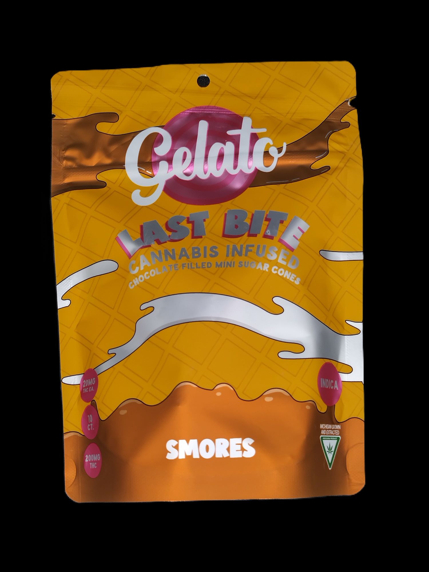 Photograph of product: AU Gelato: Smores Chocolate (10x20mg) Last Bites 200MG