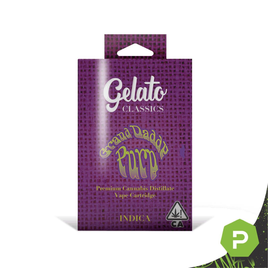 Photograph of product: Gelato 510 Cartridge | Grandaddy Purp