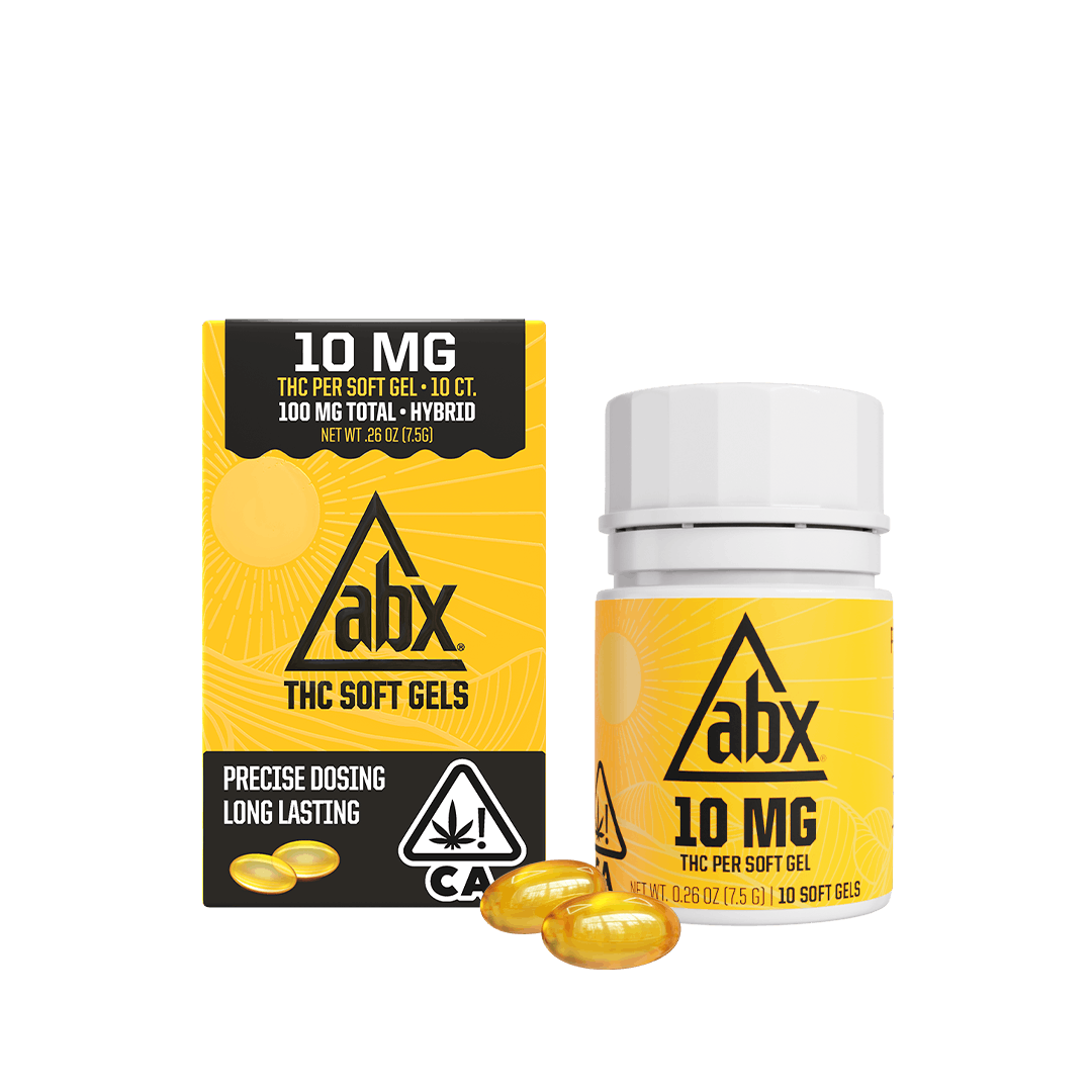 Photograph of product: ABX | 10mg | Soft Gels | 10 ct | 100mg