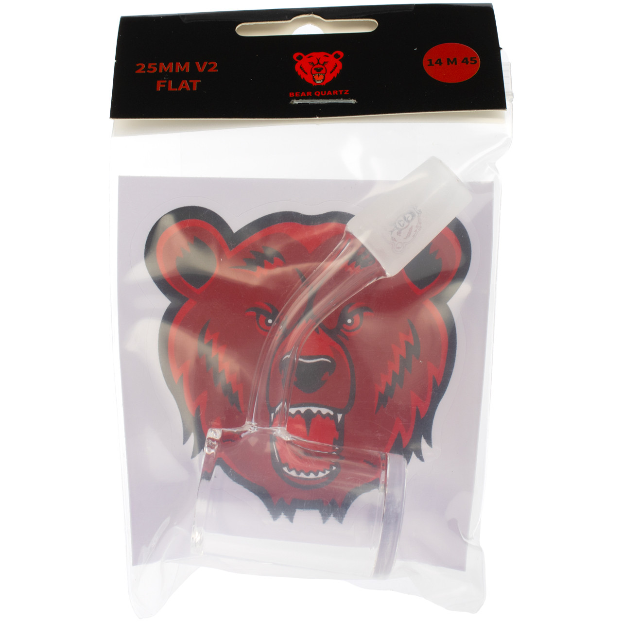Photograph of product: Bear Quartz V2 Flat 22MM Banger | 14mm M | 45 Degree