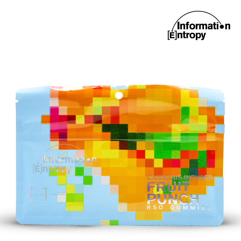 Photograph of Product: Information Entropy Fruit Punch RSO Gummies 200mg