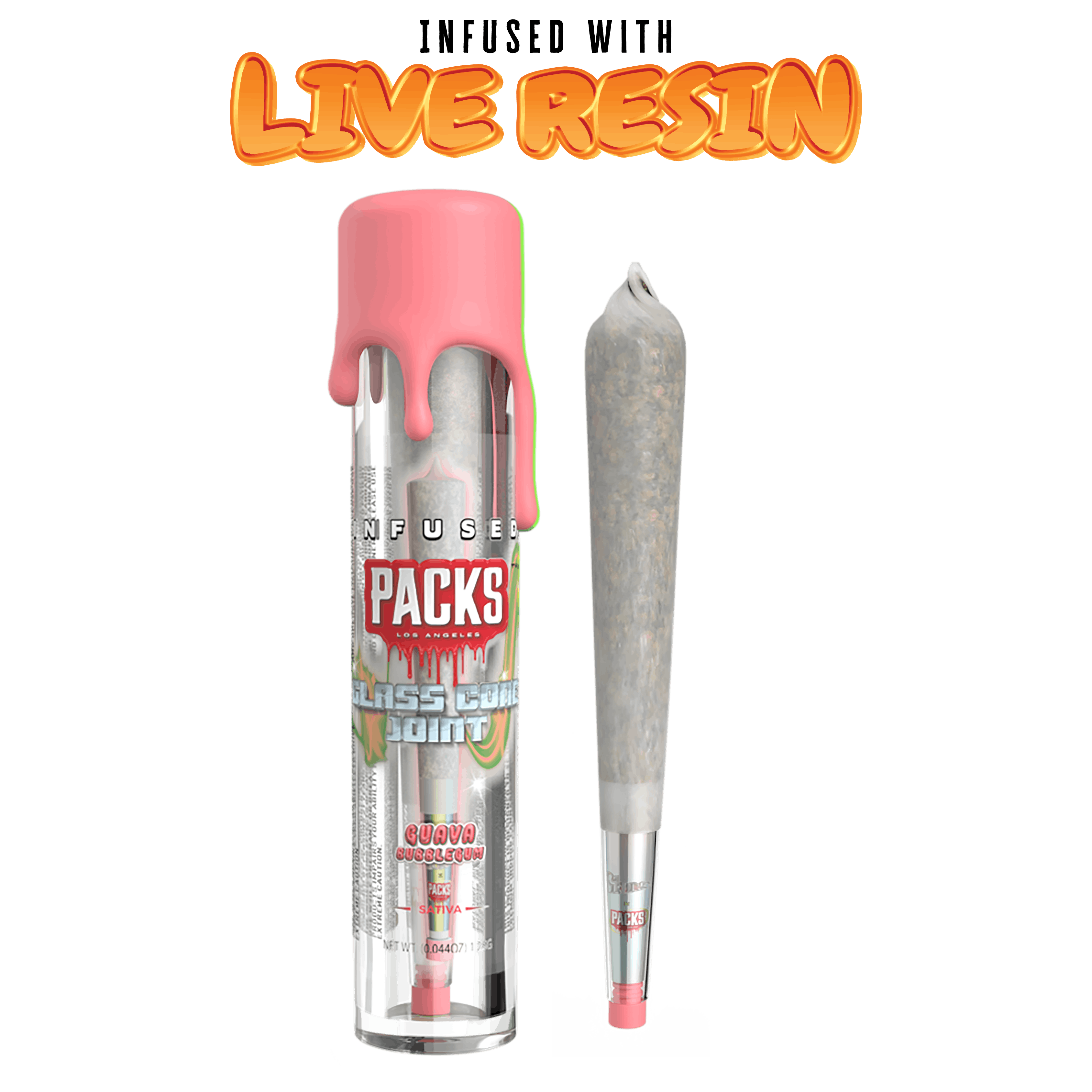Photograph of product: Packs Guava Bubblegum Glass Cone Joint 1g