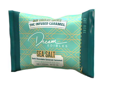 Photograph of product: Sea Salt Caramel Dark Chocolate Single | 10mg | Dream