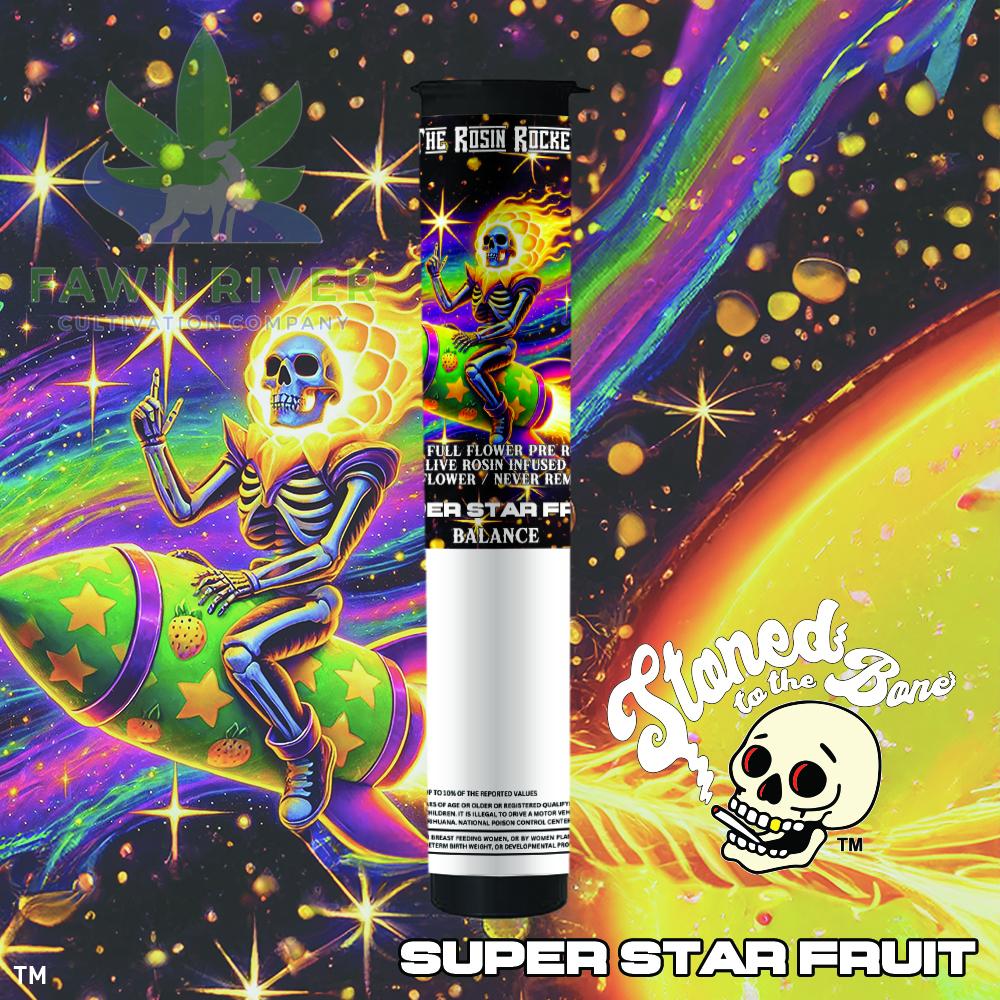 Photograph of product: Stoned To the Bone | Super Star Fruit | Rosin Rocket | 1.3G