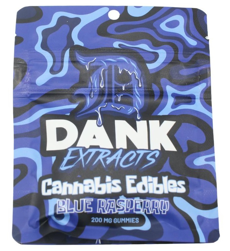 Photograph of product: Dank Gummies - Blue Raspberry 200mg